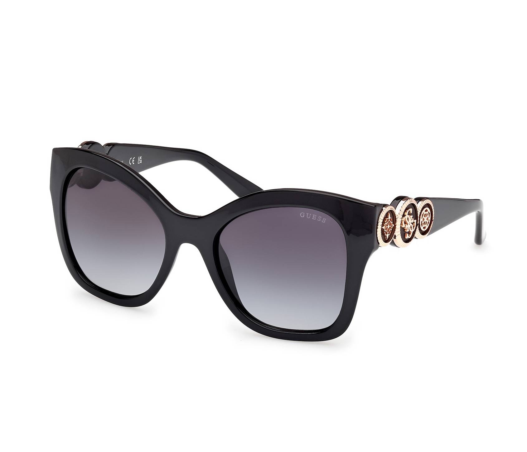 Guess Sonnenbrillen GU00197S 01B 55 20 schwarzroségold - 