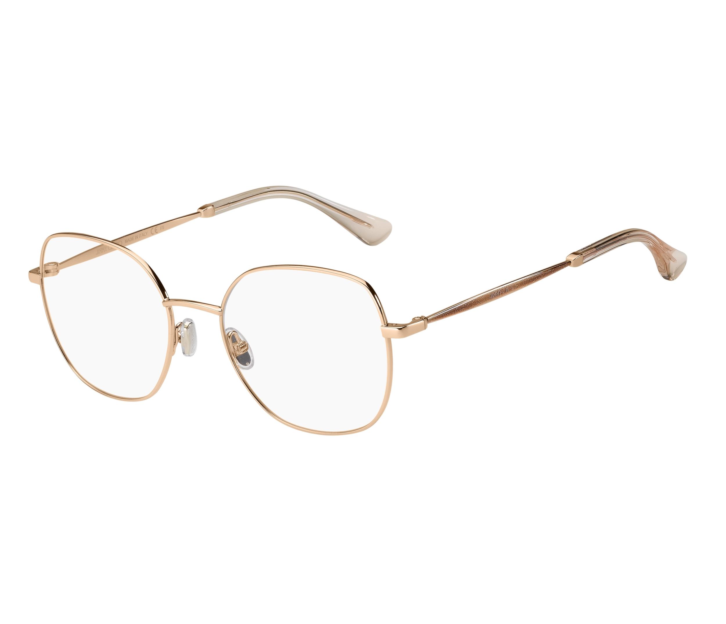 Jimmy Choo Brille JC281 BKU 52 18 goldhautfarben - 