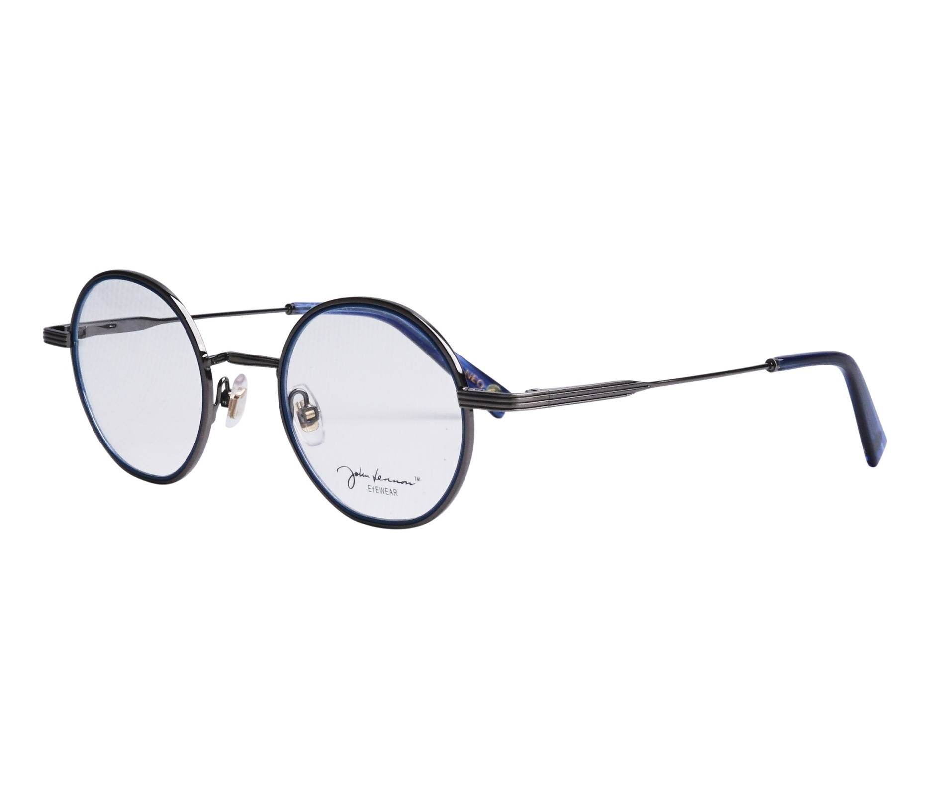 John Lennon Brille JO253 Lb 46 23 gun metallblau - 