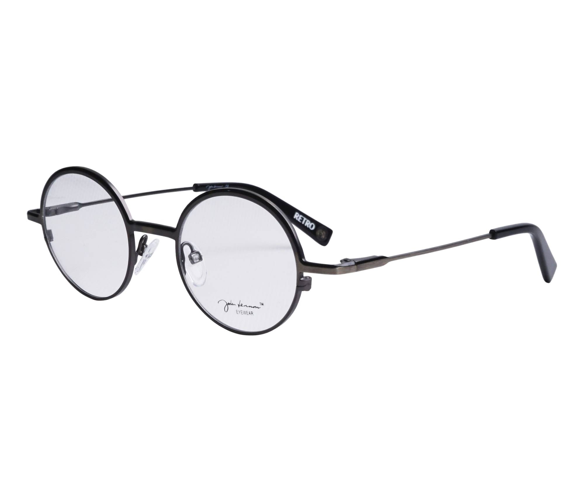 John Lennon Brille JO255 IN 45 21 gun metallschwarz - 