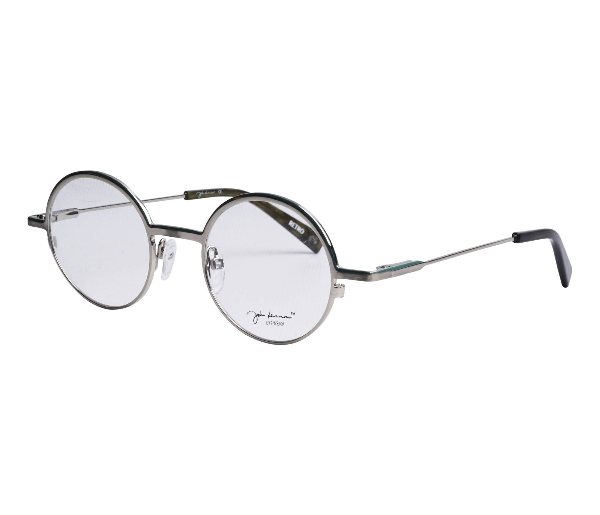 John Lennon Brille JO255 LG 45 21 silbergrün - 