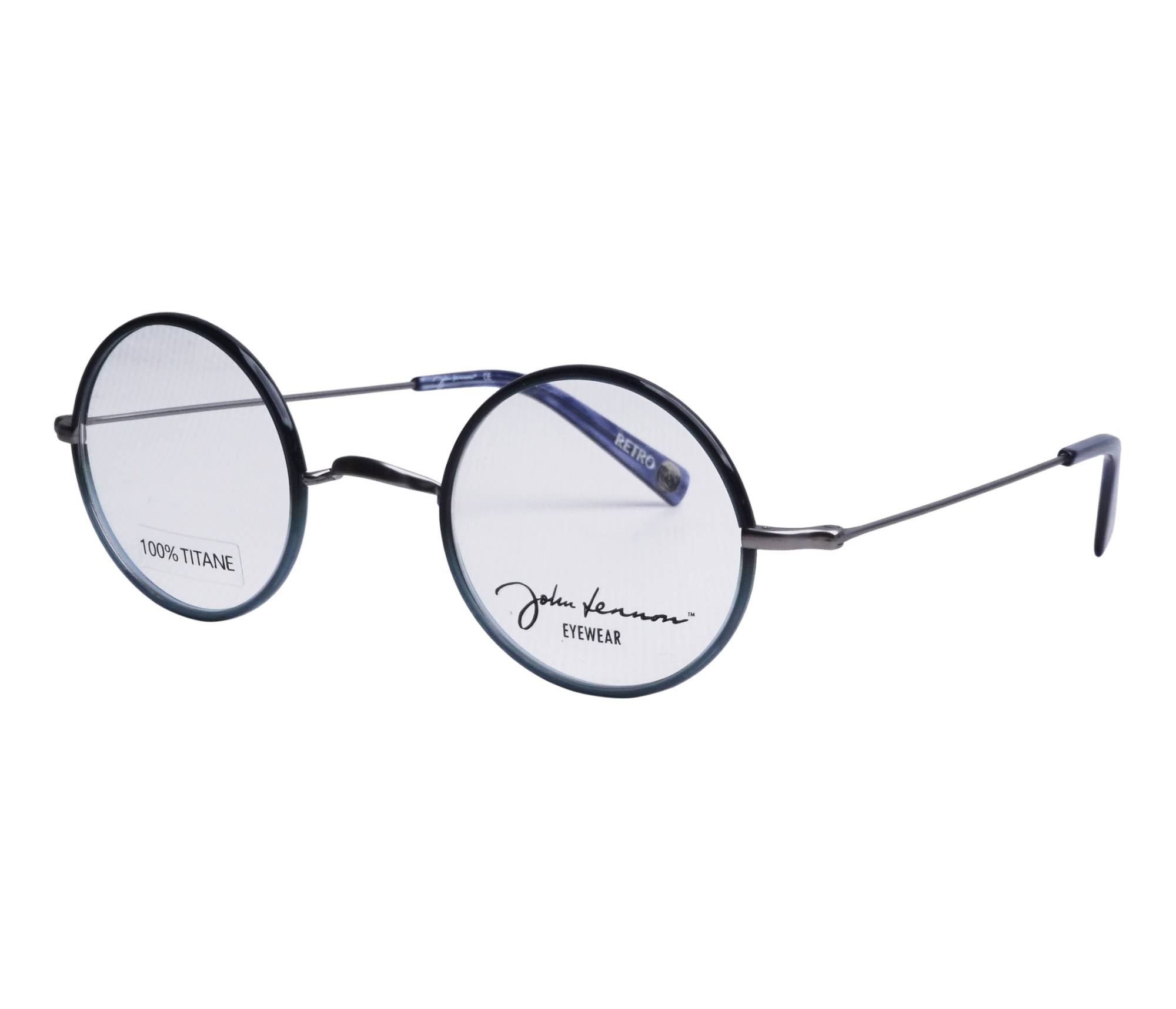John Lennon Brille JO262 LB 45 20 korallenblaugun metall - 
