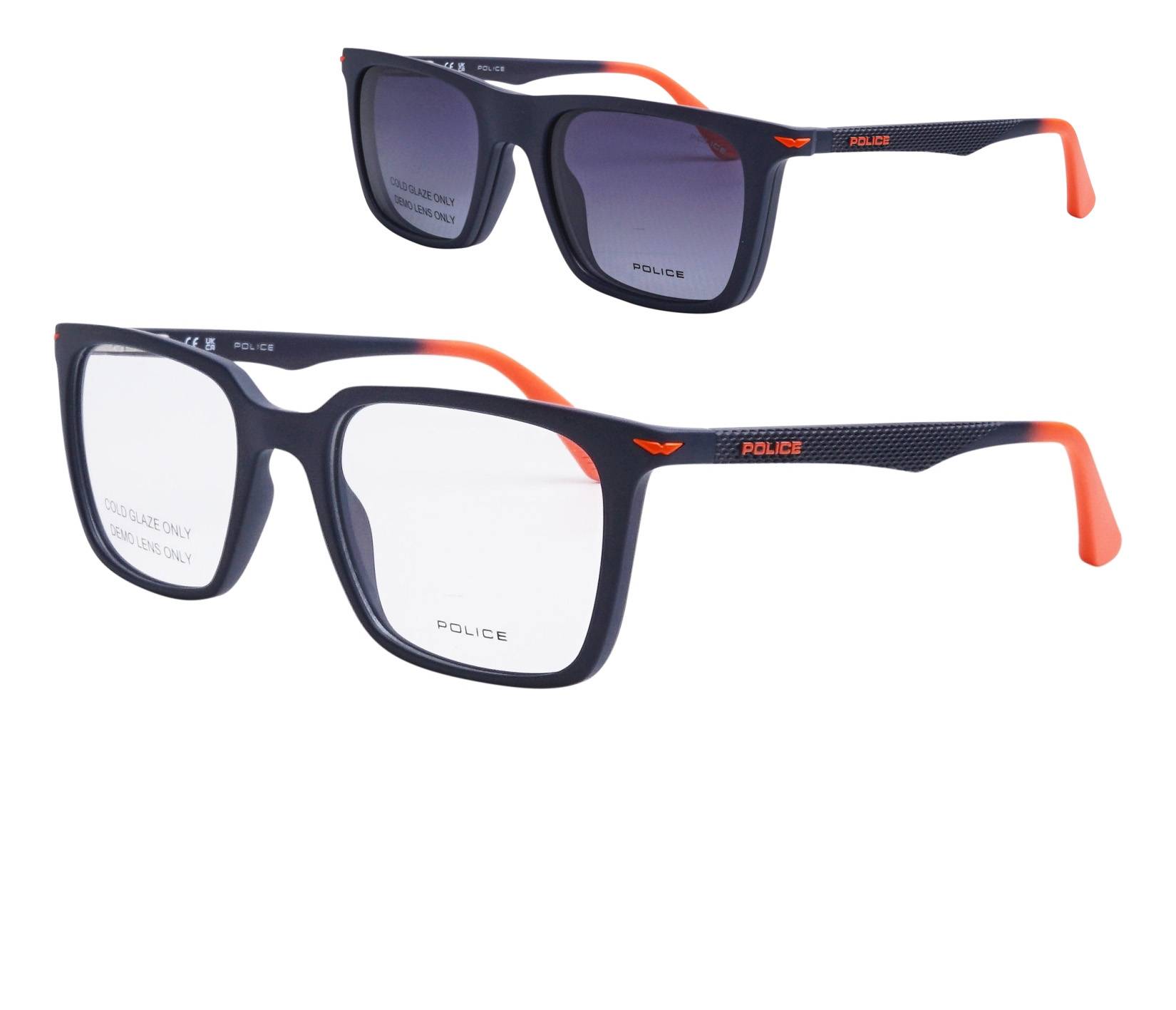 Police Brille UK136 C03P 50 18 blauorange - 