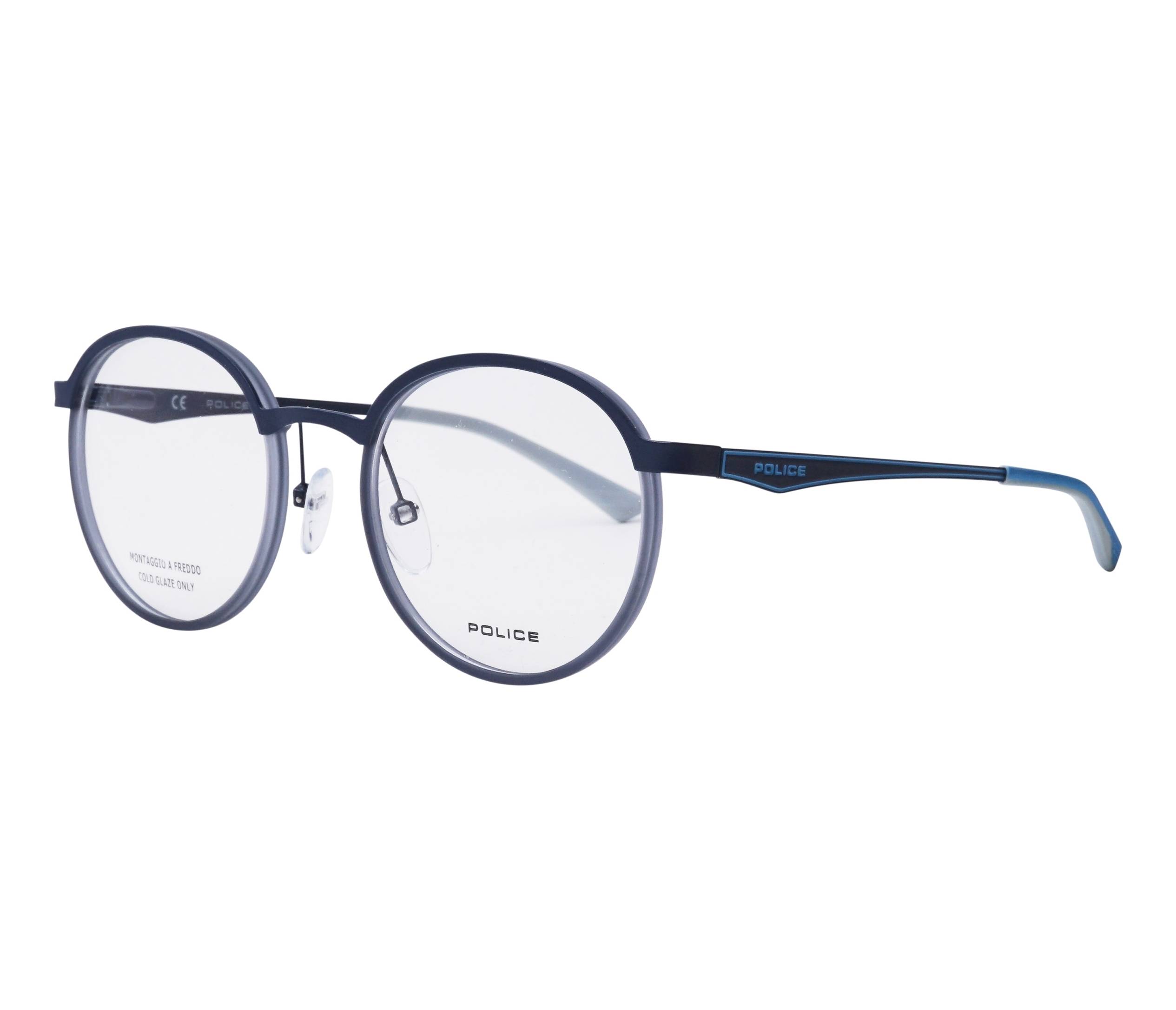 Police Brille VK083 06QS 49 19 blaugrau - 