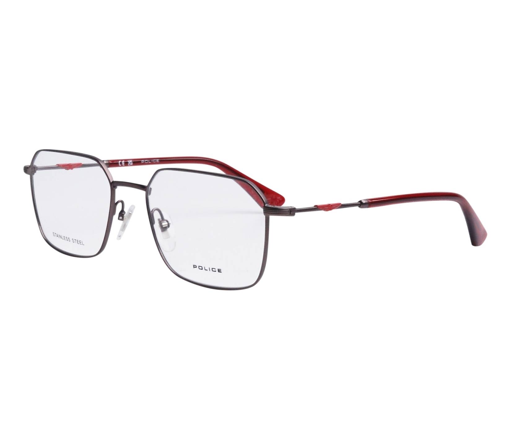 Police Brille VK578 0613 51 17 gun metallrot - 