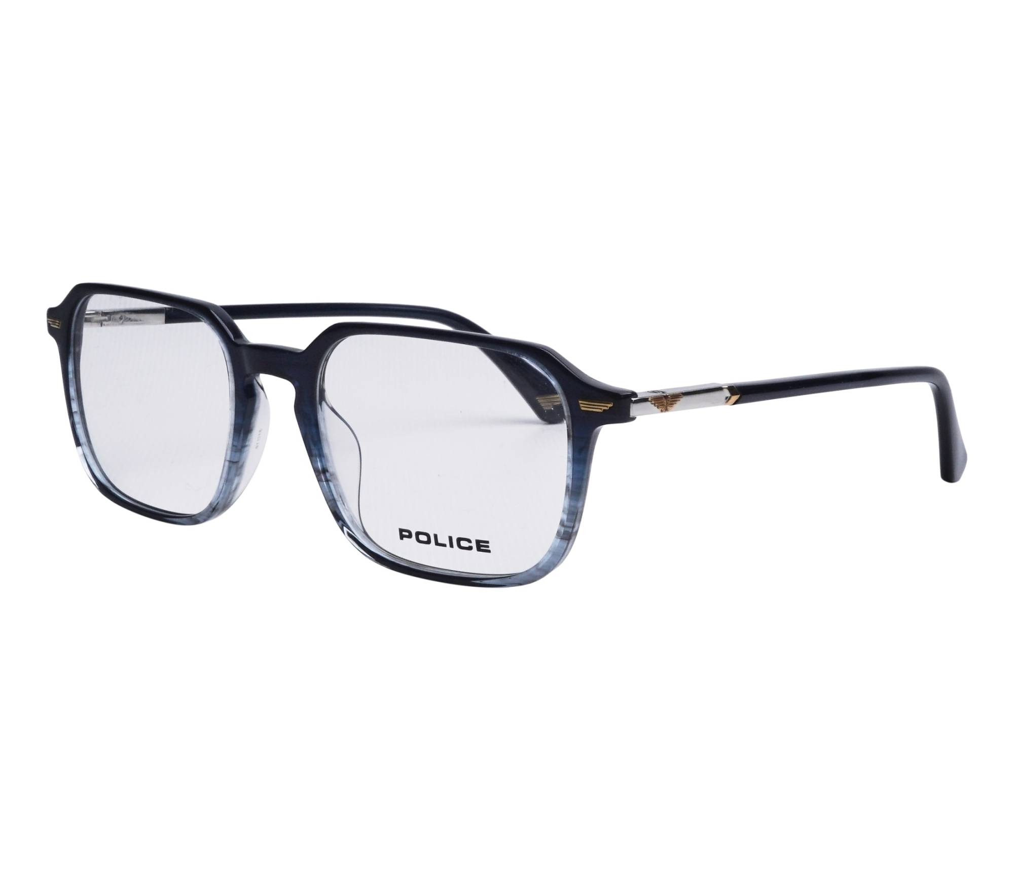Police Brille VPLQ69 GBLY 51 19 blautransparent - 