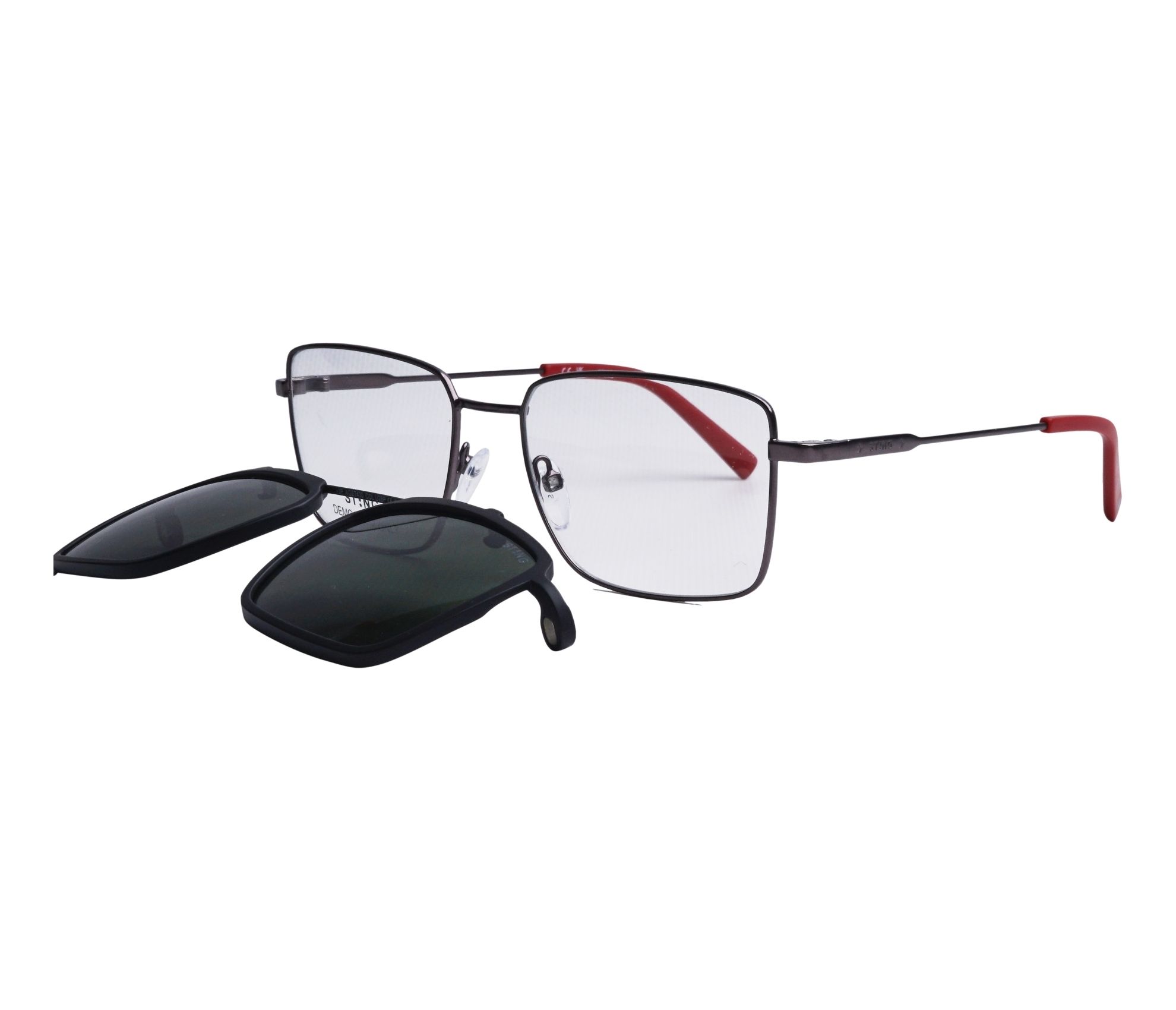 Sting Brille SST430 627P 54 17 gun metallrot - 