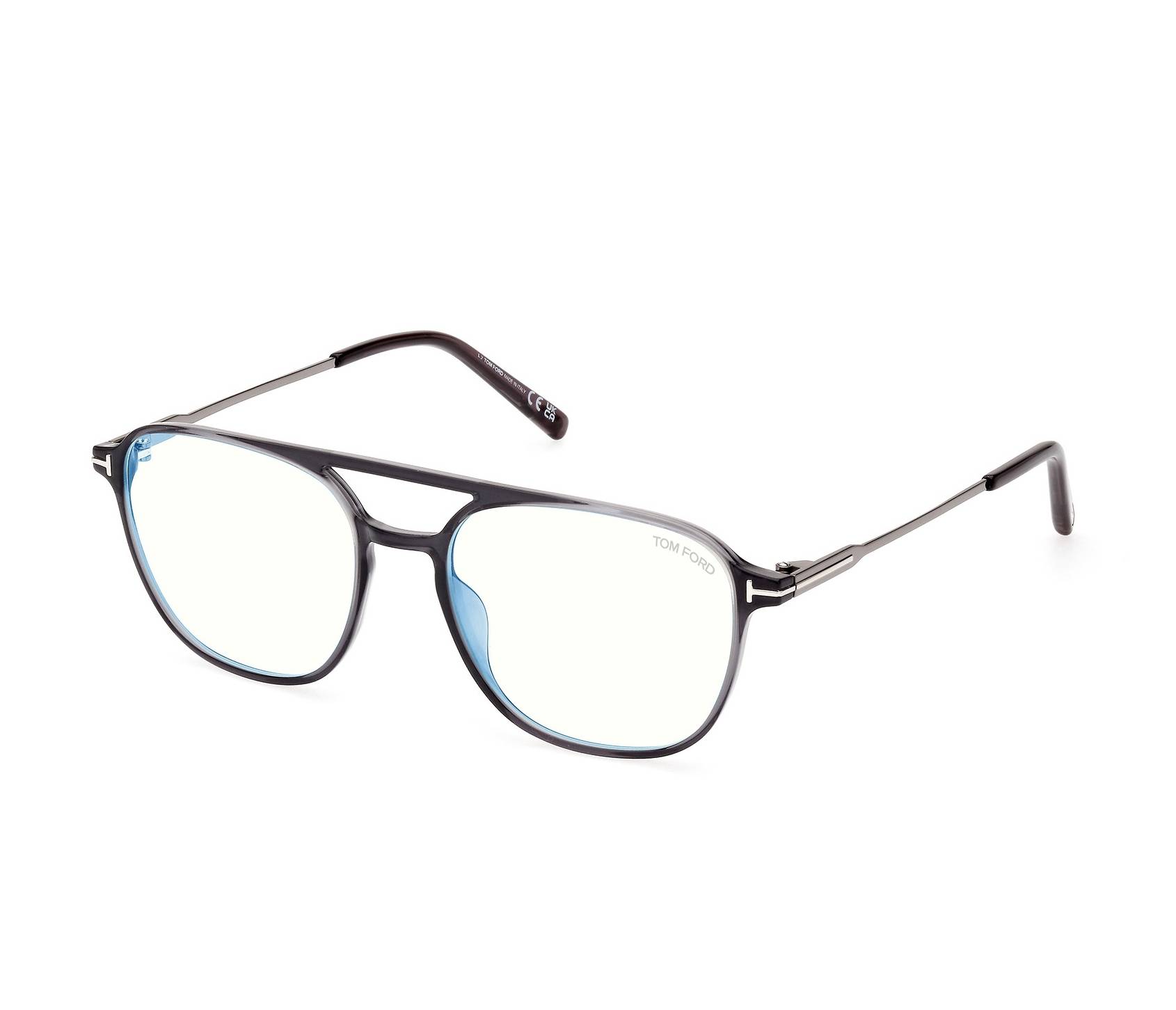 Tom Ford Brille FT-5874-B/V 020 54 17 schwarzgun metall - 