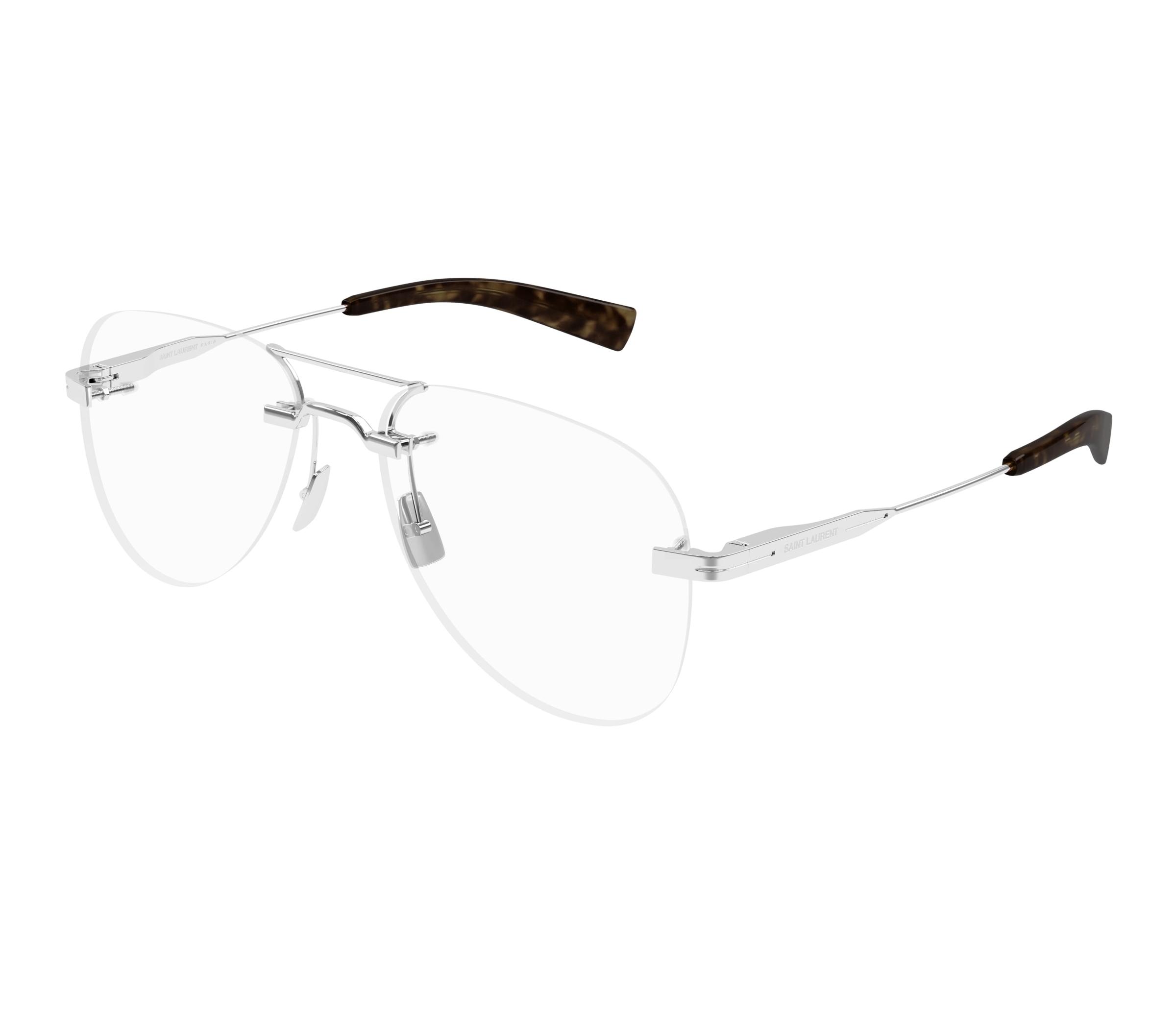 Yves Saint Laurent Brille SL-745 001 55 17 silber - 