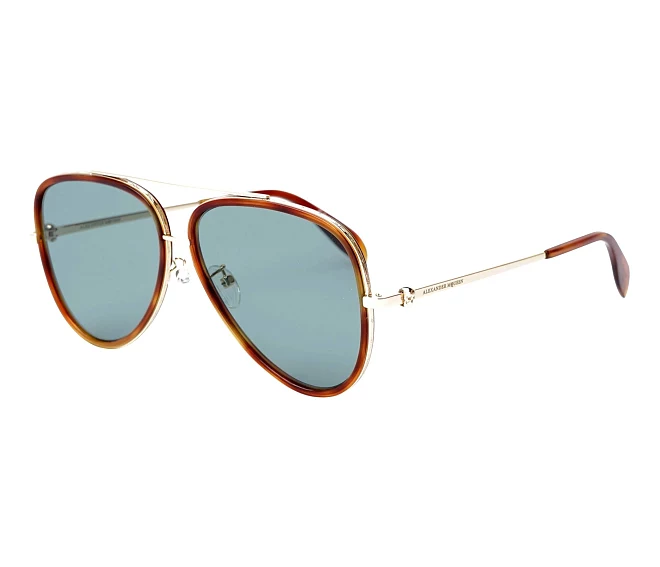 Alexander McQueen Sonnenbrillen AM-0173-S 004 61 14 goldhavana