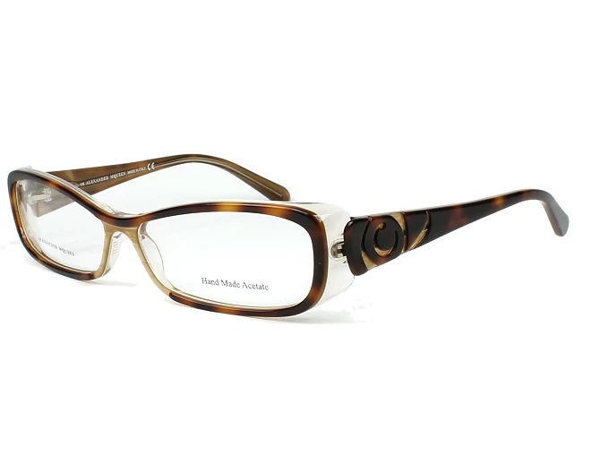Alexander McQueen Brille AMQ-4140 BVG 56 14 havana