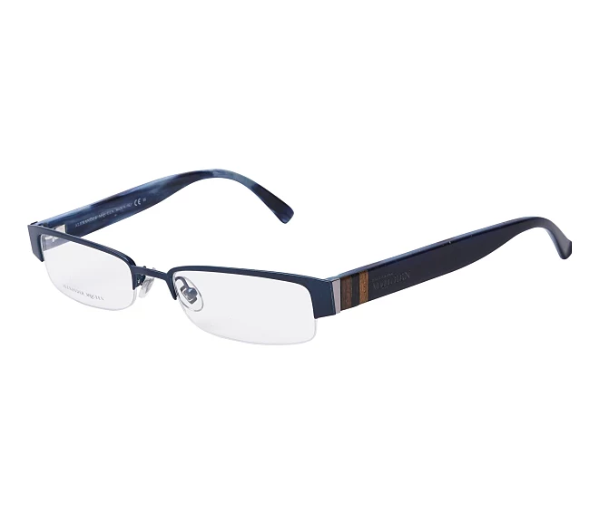 Alexander McQueen Brille AMQ-4159 R1L 51 17 blau