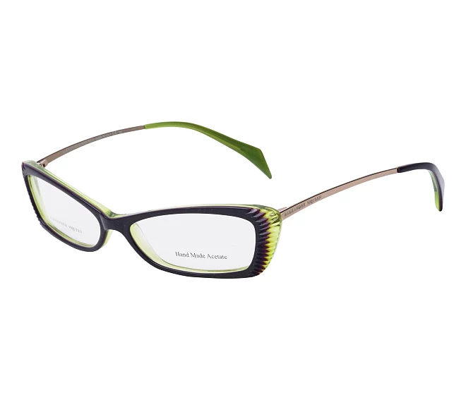 Alexander McQueen Brille AMQ-4163 R2I 52 14 lilagrün