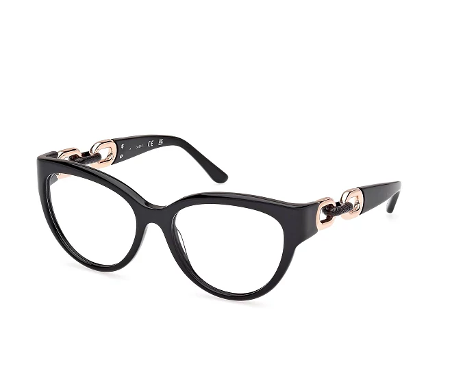 Guess Brille GU50182V 001 55 17 schwarzroségold