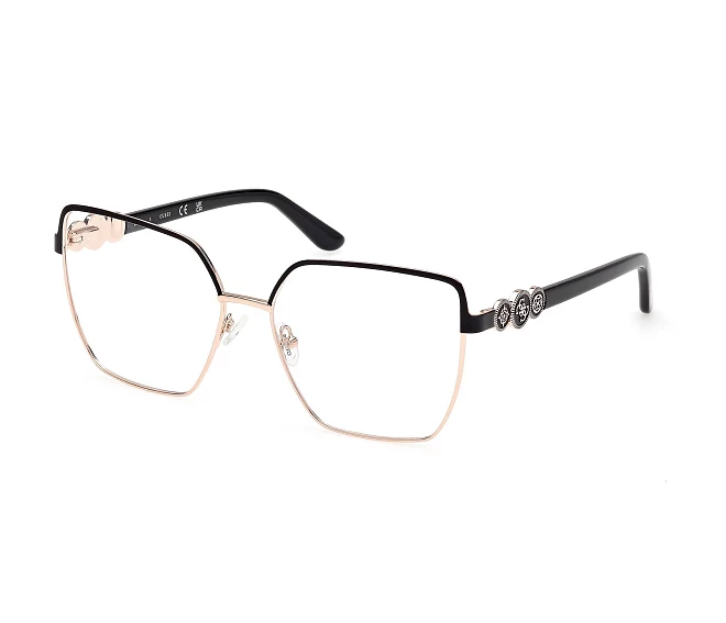 Guess Brille GU50229/V 005 57 16 schwarzroségold