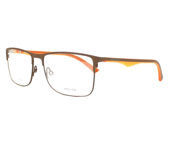 Police Brille VPL-428 090L 54 15 beigeorange