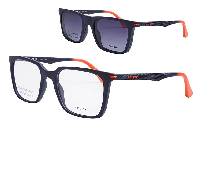 Police Brille UK136 C03P 50 18 blauorange