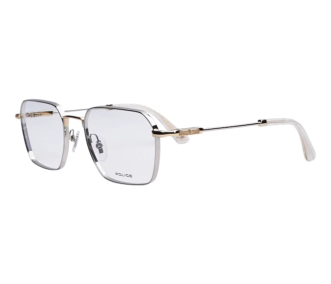 Police Brille VPLF87 0340 53 19 stahlfarbengold