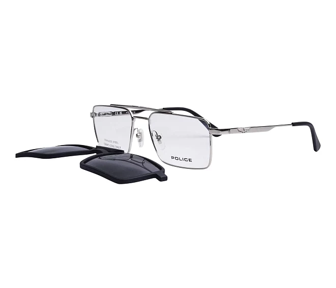Police Brille UPLR61 579P 55 18 stahlfarbenschwarz