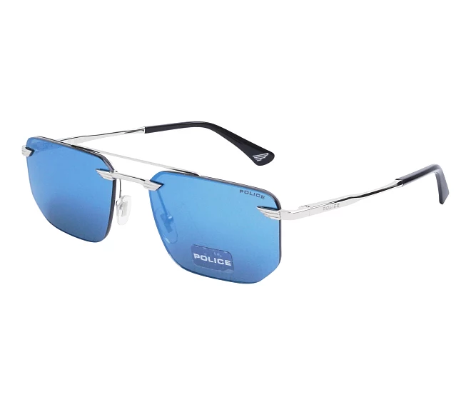 Police Sonnenbrillen SPLU-76 579B 57 18 stahlfarbenblau