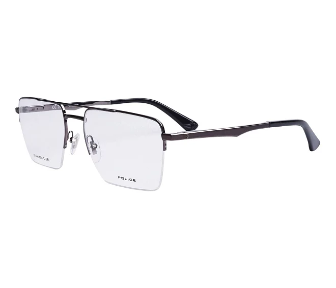 Police Brille VPLG71 0509 55 18 gun metallschwarz