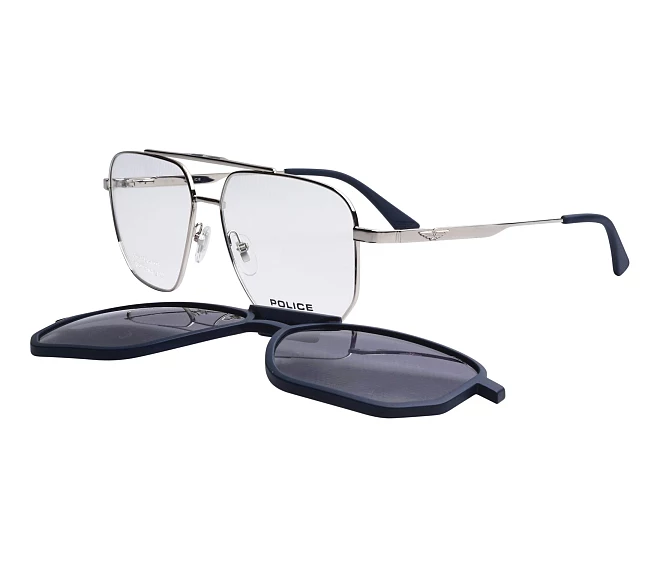 Police Brille UPLU-55 579P 57 15 stahlfarben