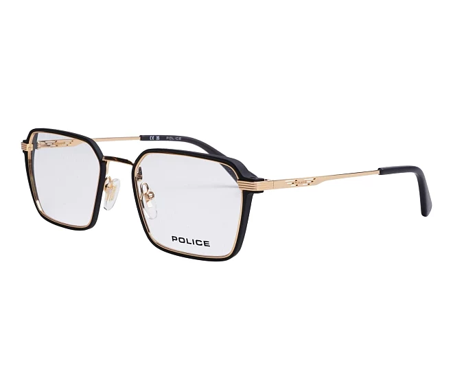 Police Brille VPLQ71 0300 52 20 schwarzgold