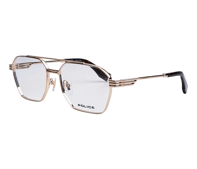 Police Brille VPLQ76 0300 56 16 goldbraun