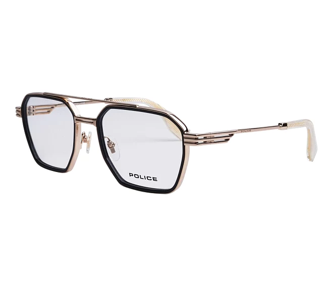 Police Brille VPLQ76E 300Y 55 19 schwarzgold