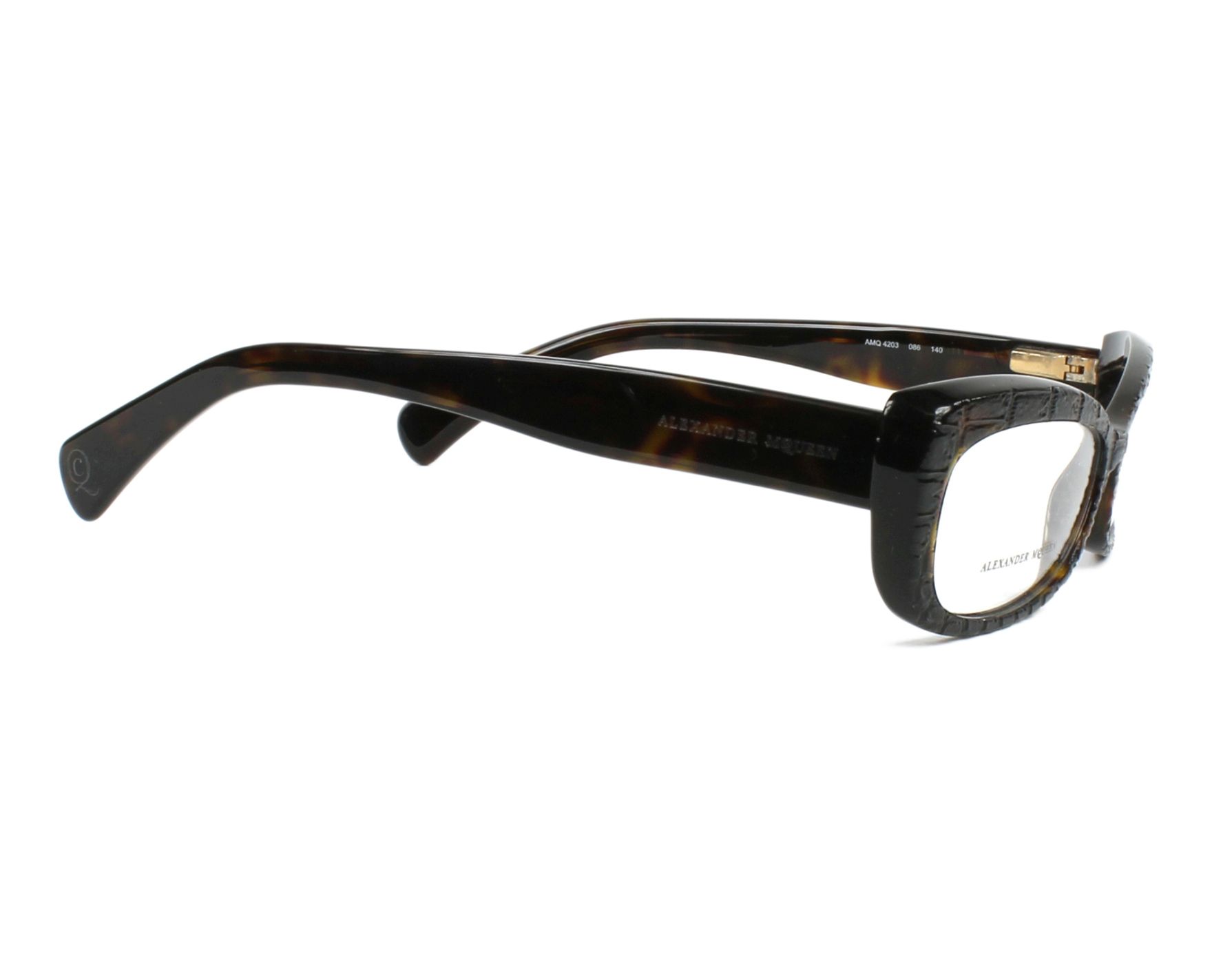 Alexander McQueen AMQ-4203 086 52-15 havana  Seitenansicht