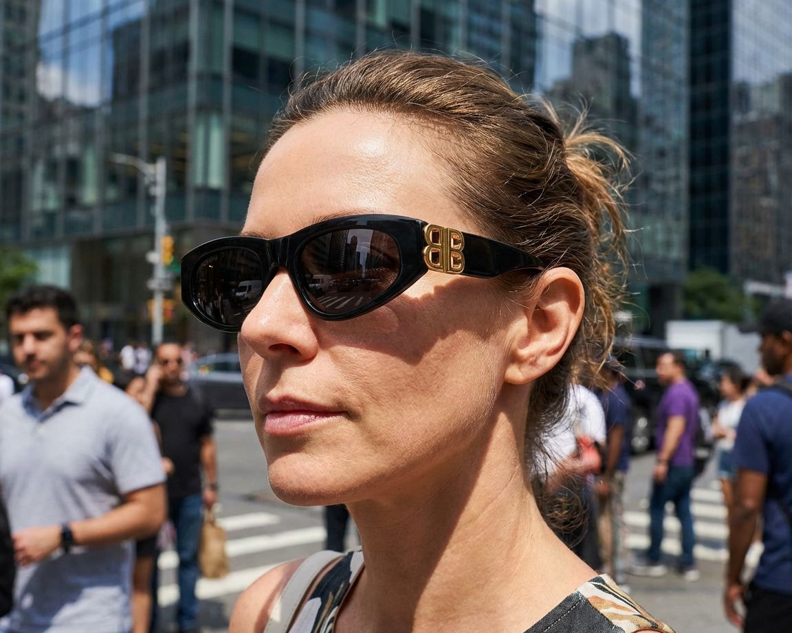 Balenciaga BB-0095-S 001 53-19 schwarz gold andere Ansicht