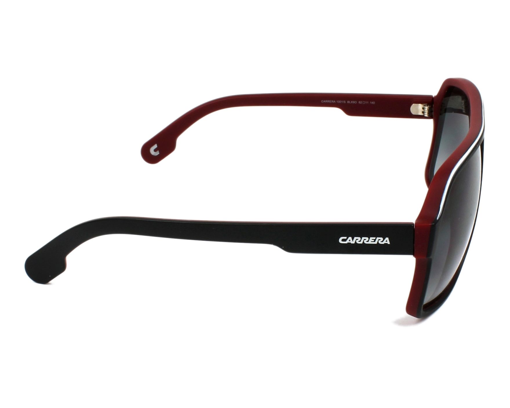 Carrera 1001-S BLX/9O 62-11 schwarz bordeaux Seitenansicht
