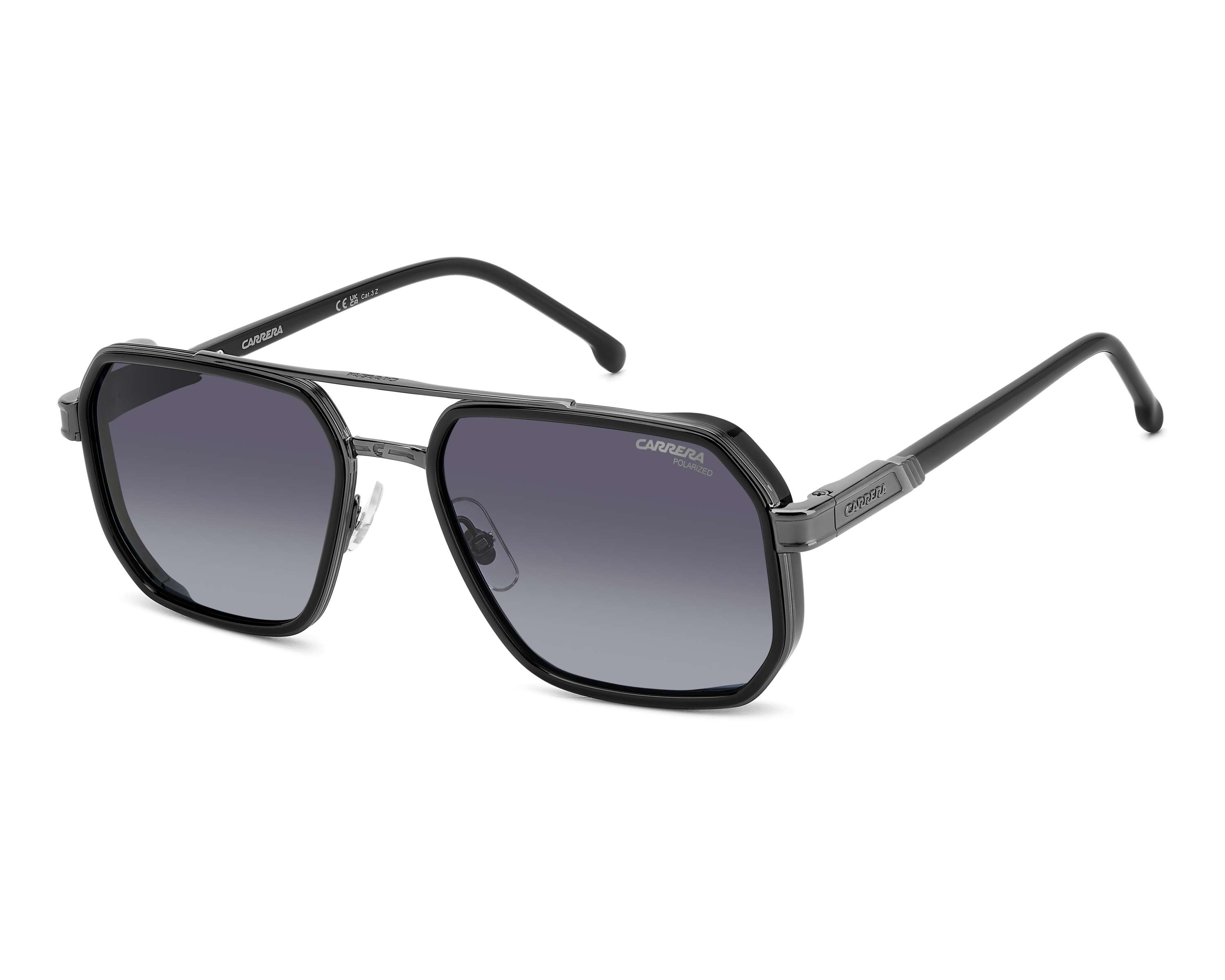 Carrera CARRERA-1069-S ANS/WJ 58-19 Noir Ruthénium 360-Grad-Ansicht 1