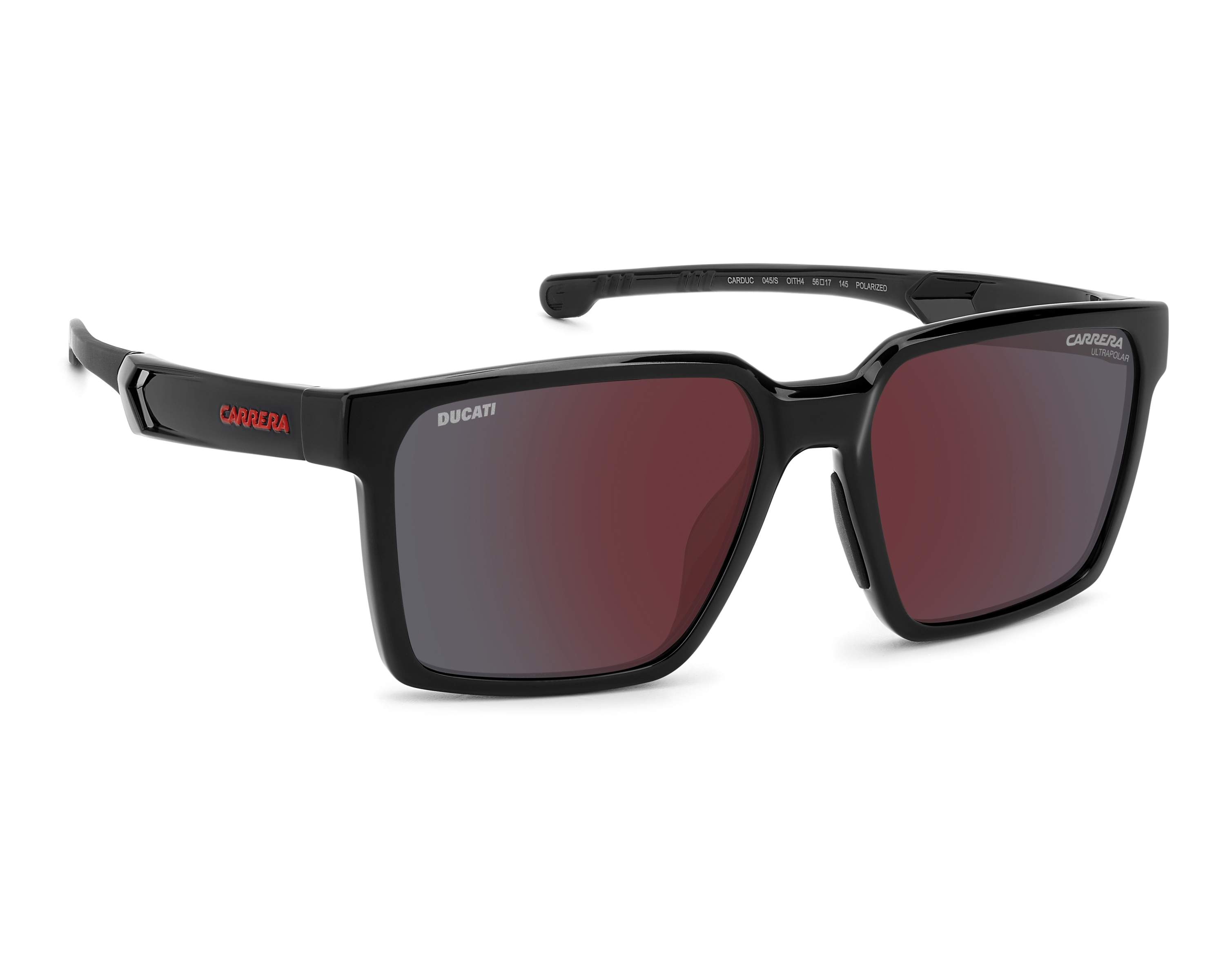 Carrera CARDUC-045-S OIT/H4 56-17 schwarz rot 360-Grad-Ansicht 2