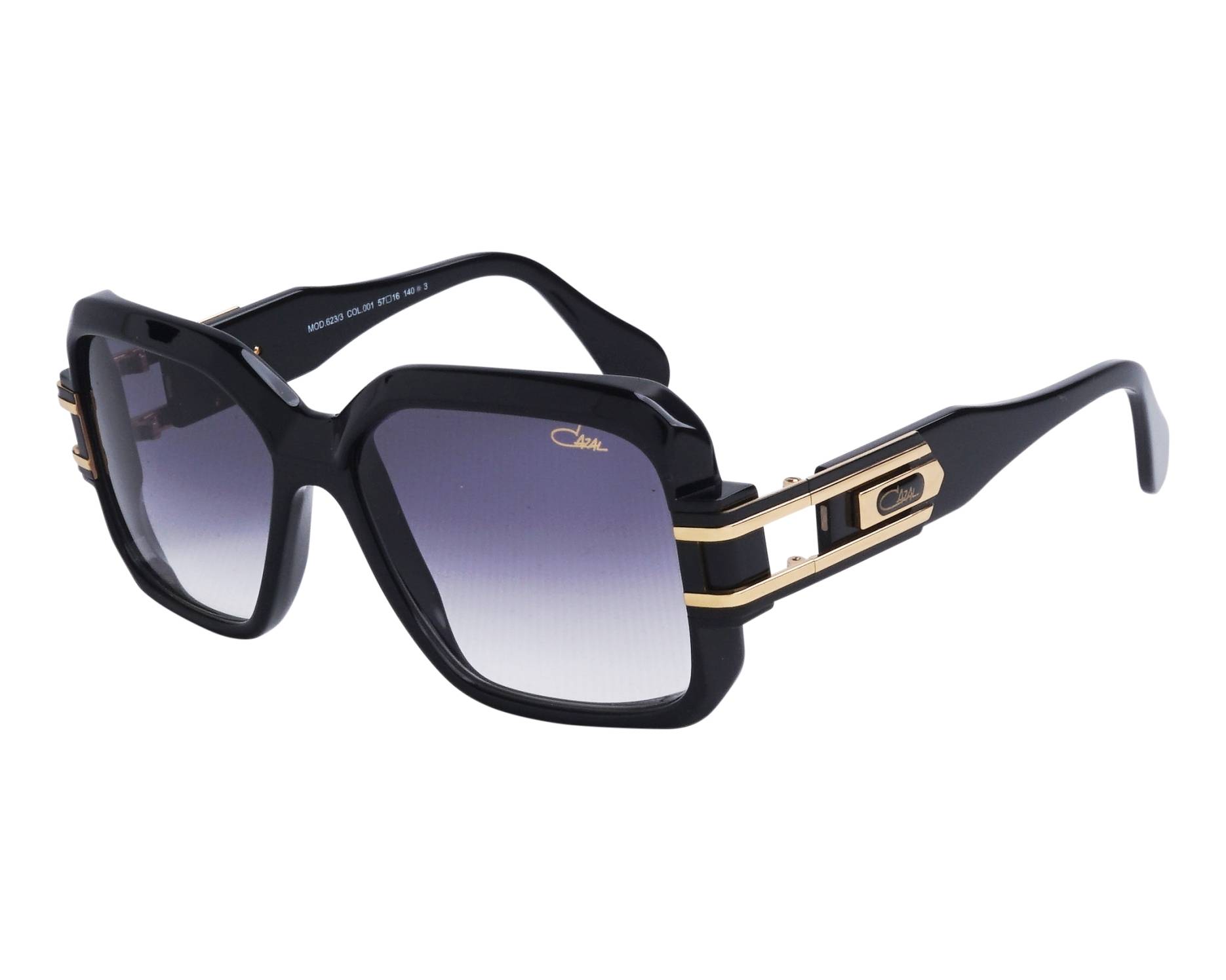 Cazal 0623-3 001 57-16 schwarz gold Profilansicht