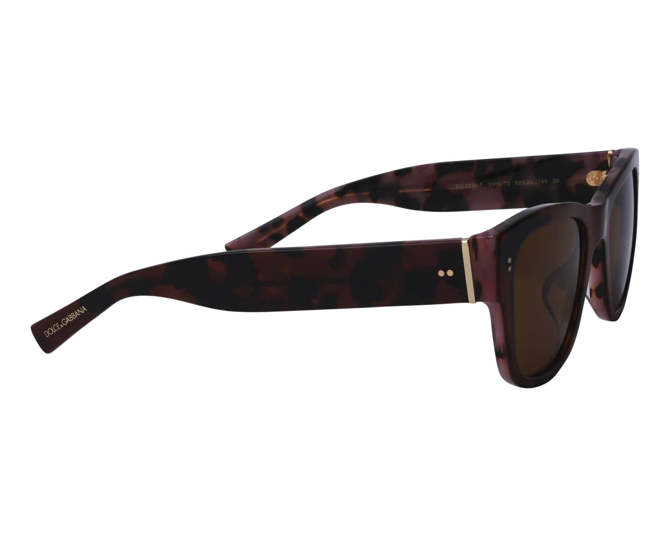 Dolce & Gabbana DG4338-F 3309/73 52-20 braun pink Seitenansicht