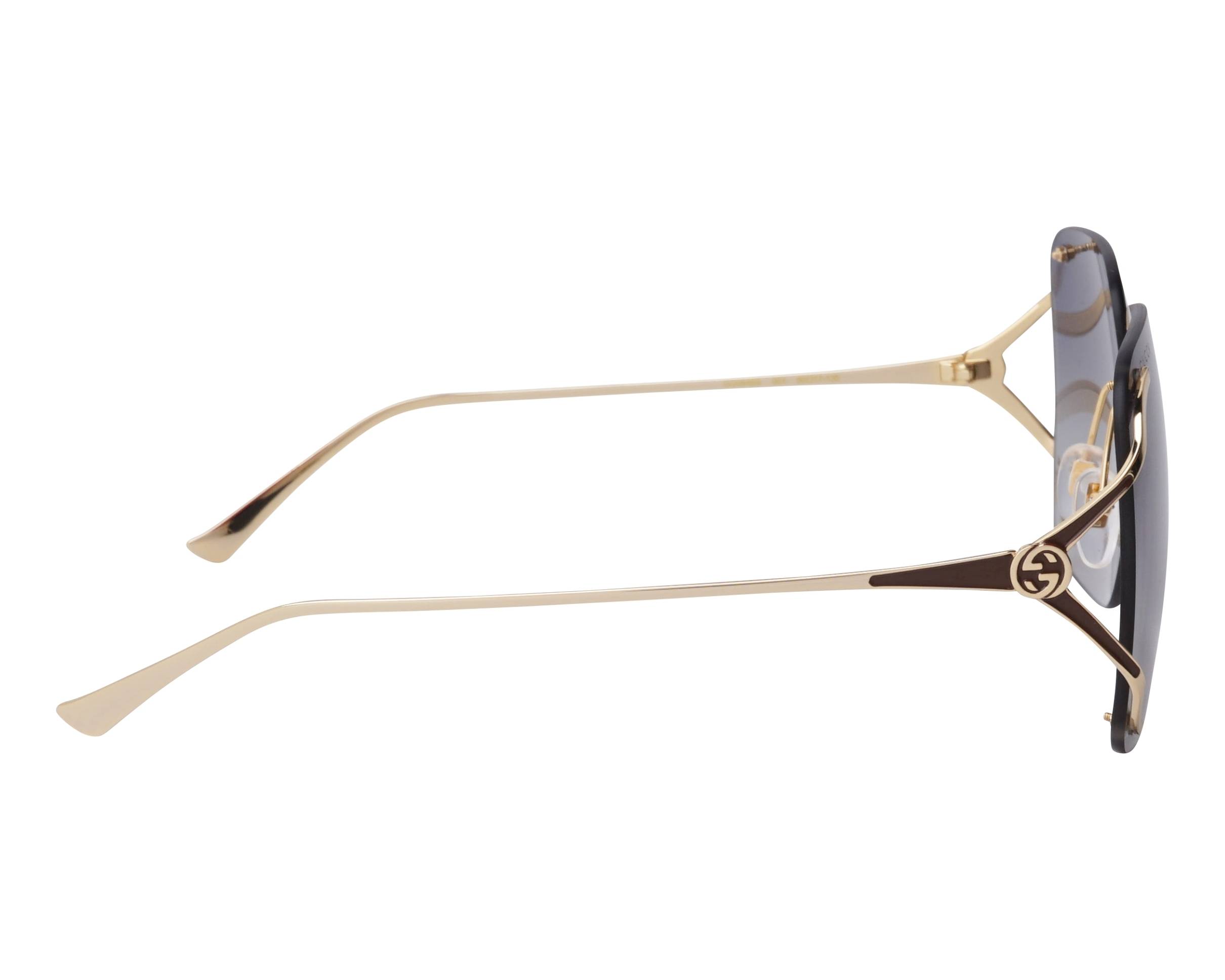 Gucci GG-0646-S 001 60-17 Or Marron Seitenansicht