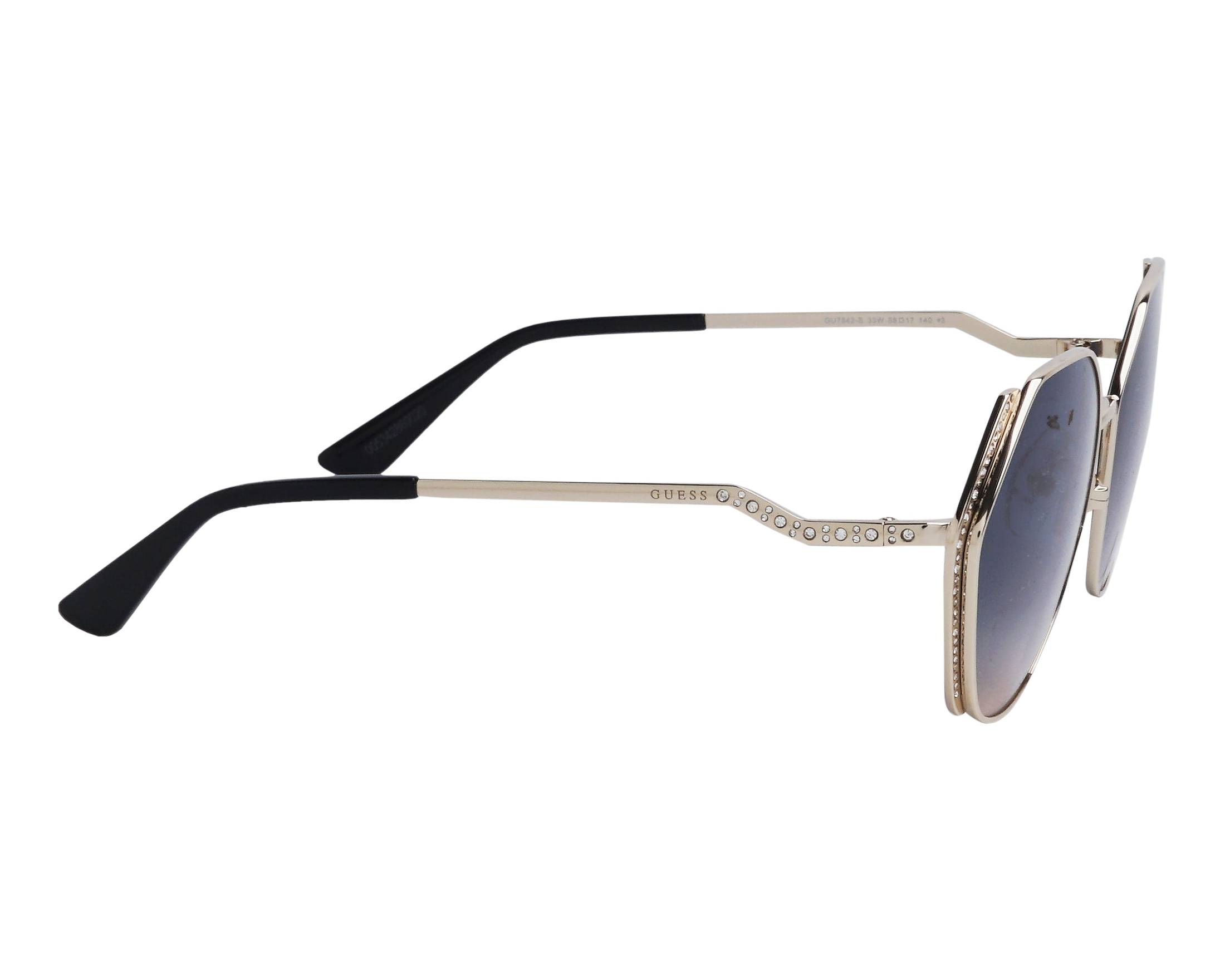 Guess GU7842S 33W 58-17 gold schwarz Vorderansicht