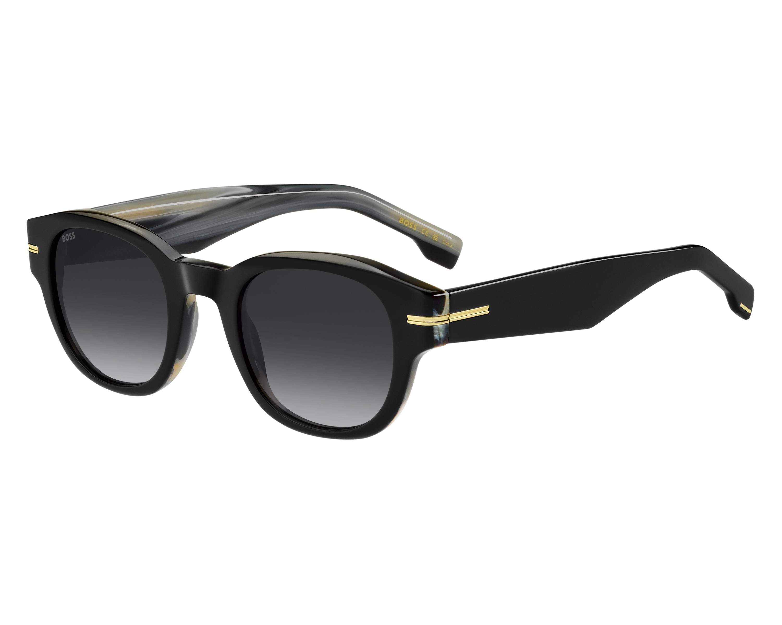 Hugo Boss BOSS-1717-S QF6/1I 48-24 schwarz weiß 360-Grad-Ansicht 4