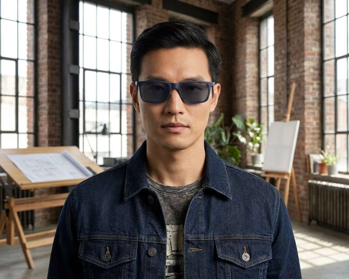 Hugo Boss HG-1329-G-CS2 9N7/99 55-17 Blue Black 360-Grad-Ansicht 9