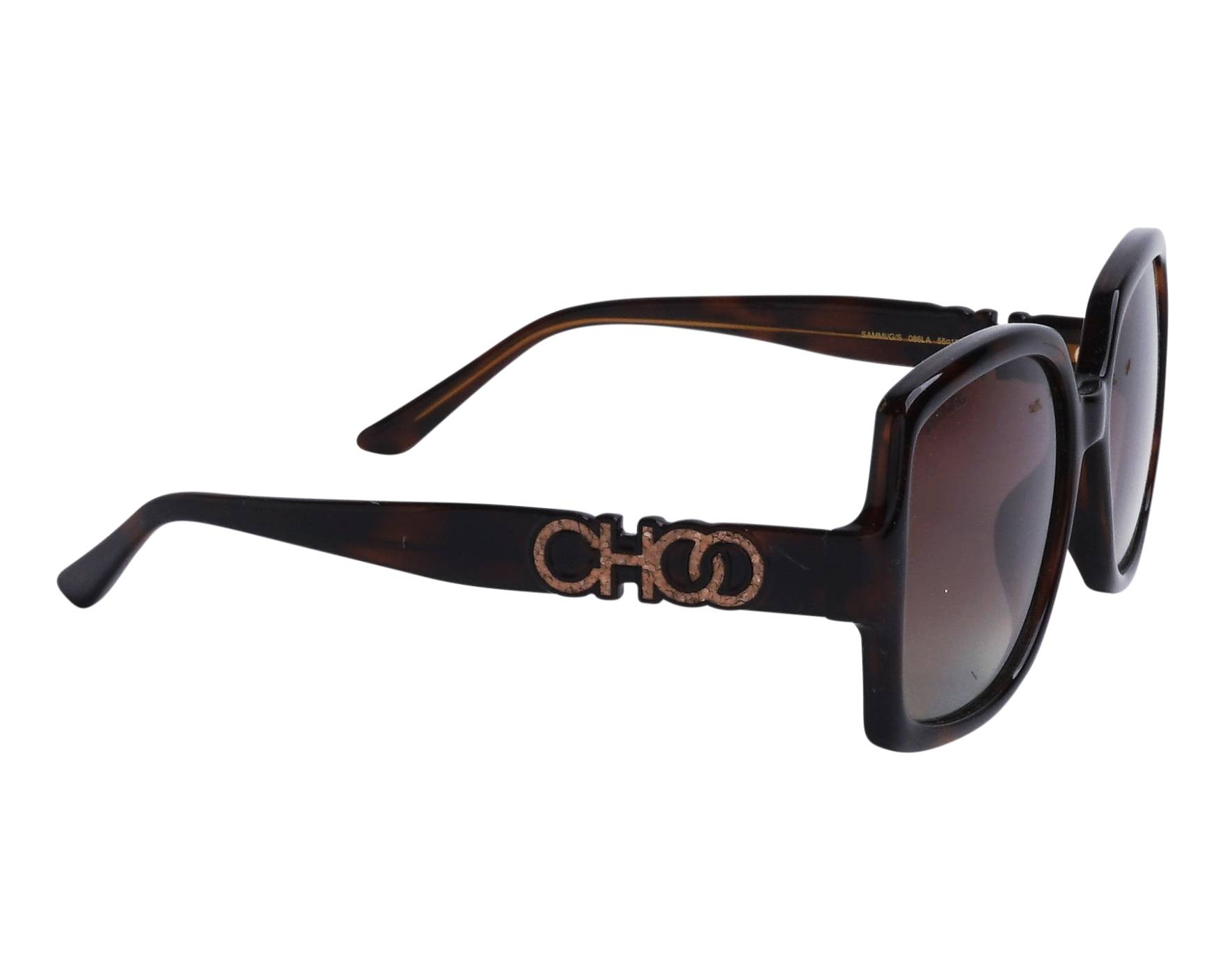 Jimmy Choo SAMMI-G-S 086 - havana schwarz Seitenansicht