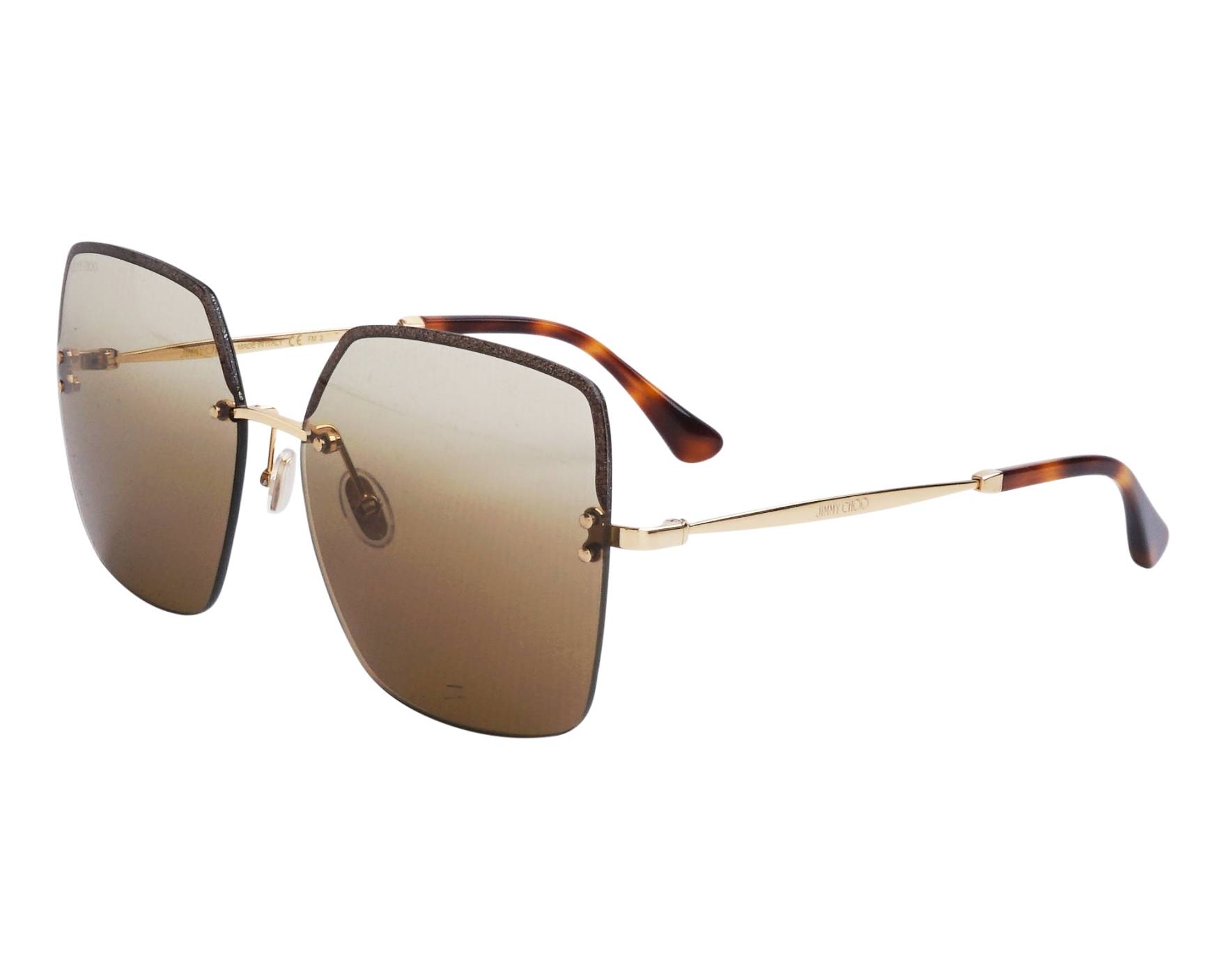 Jimmy Choo TAVI-S 01Q-HA 60-15 braun gold Profilansicht