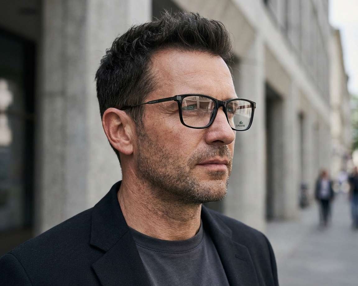 Lacoste L-2888 001 55-18 schwarz stahlfarben andere Ansicht