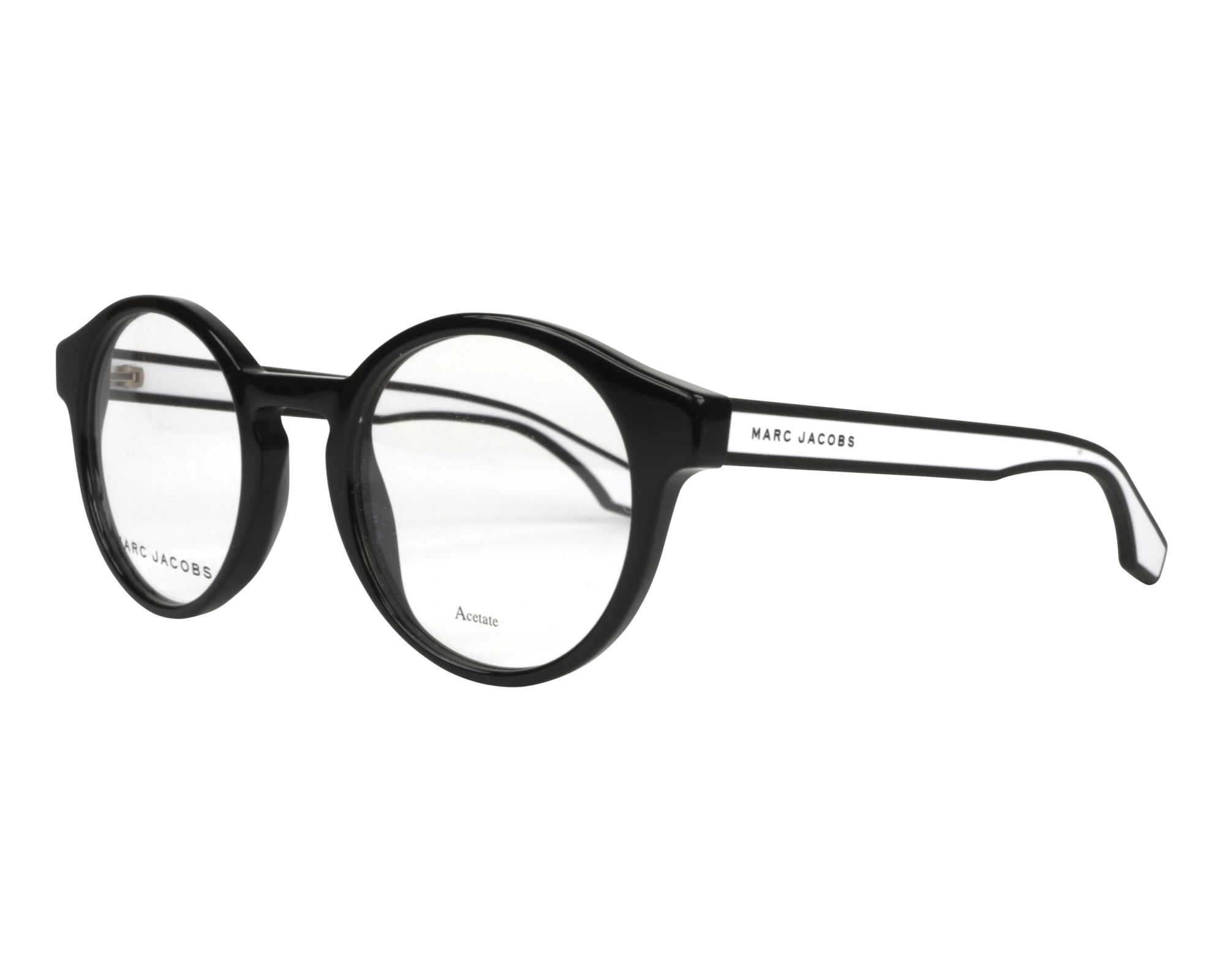 Marc Jacobs Marc 292 80S Black White Authentic Eyeglasses 46-23-145 Marc Jacobs MARC 649 80S Optical Frame Black White - eye-oo.com main image 3