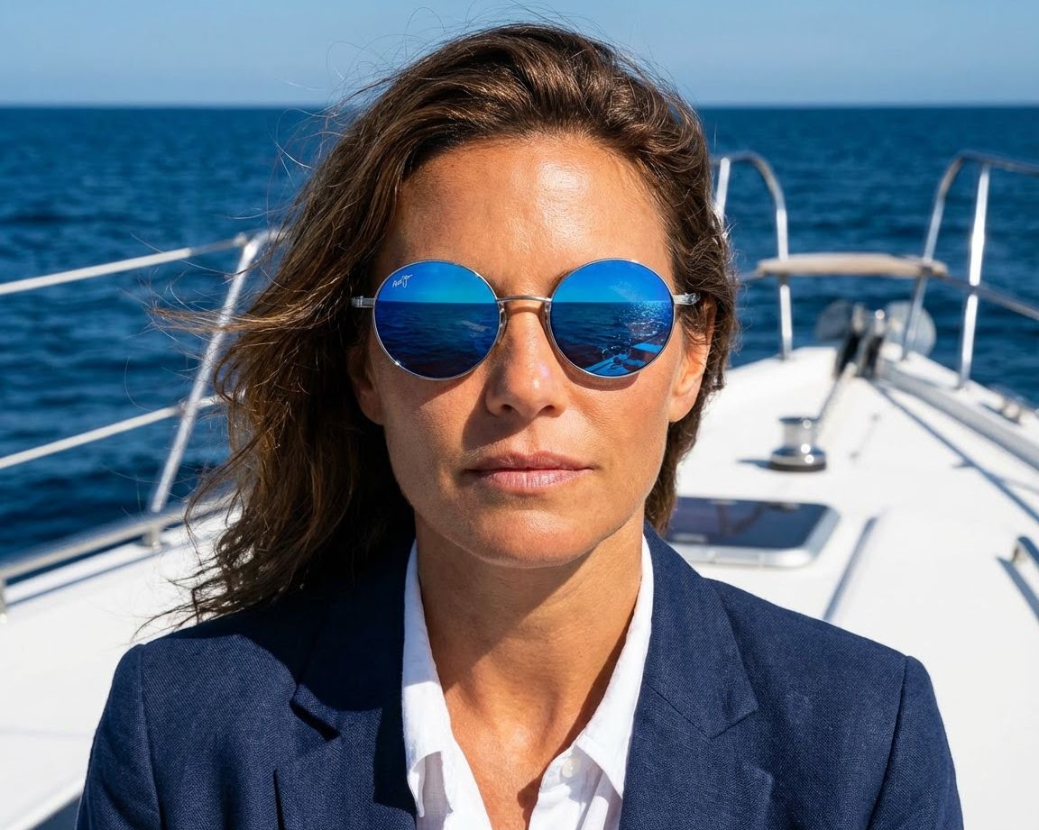 Maui Jim MJ888 B888-17 52-21 silber  andere Ansicht