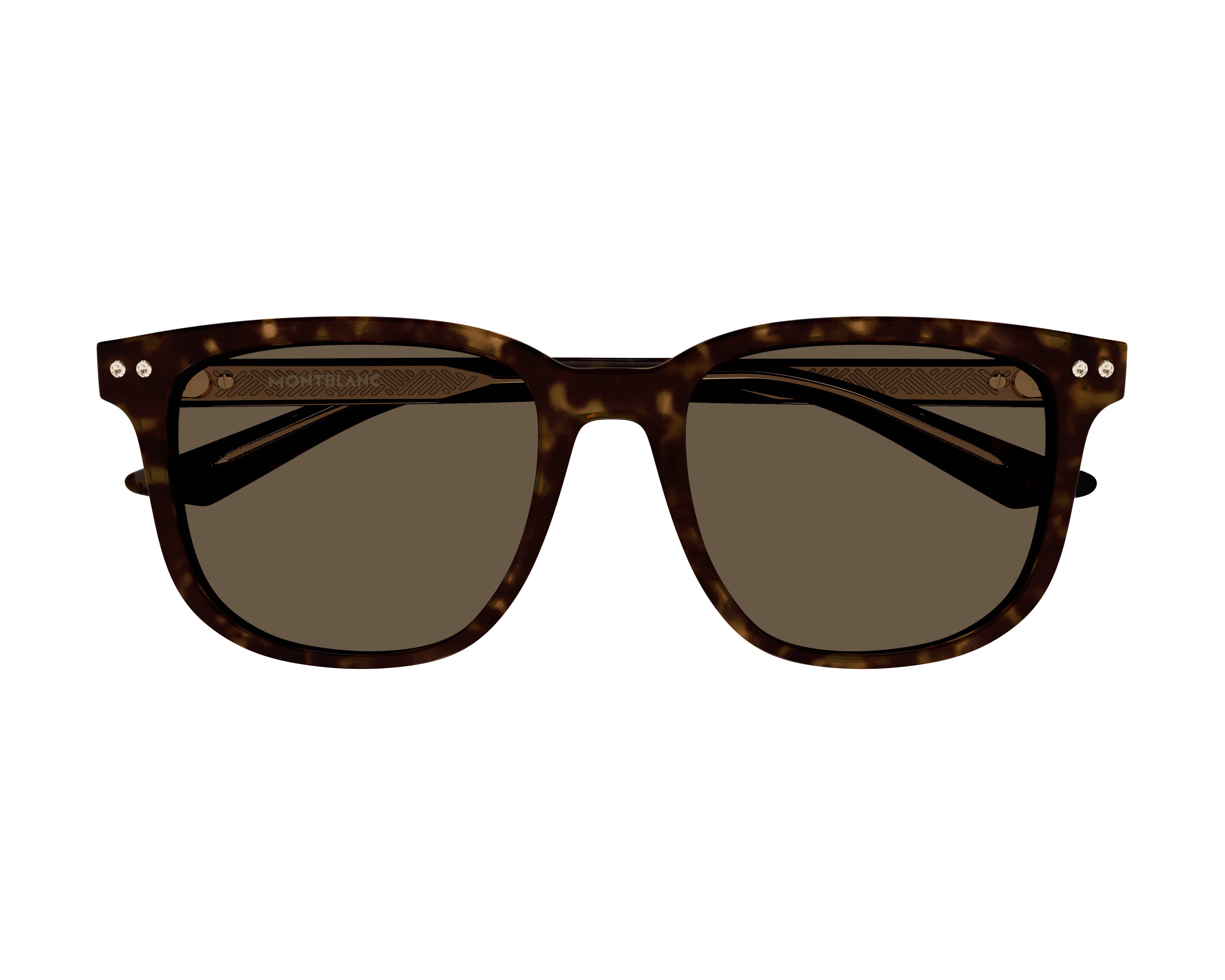 Mont Blanc MB0258SA 002 55-19 Havana  Vorderansicht