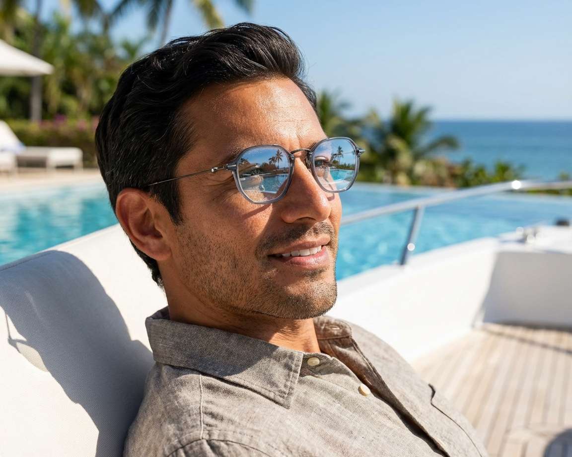 Mont Blanc MB0296O 003 50-23 Grey  andere Ansicht