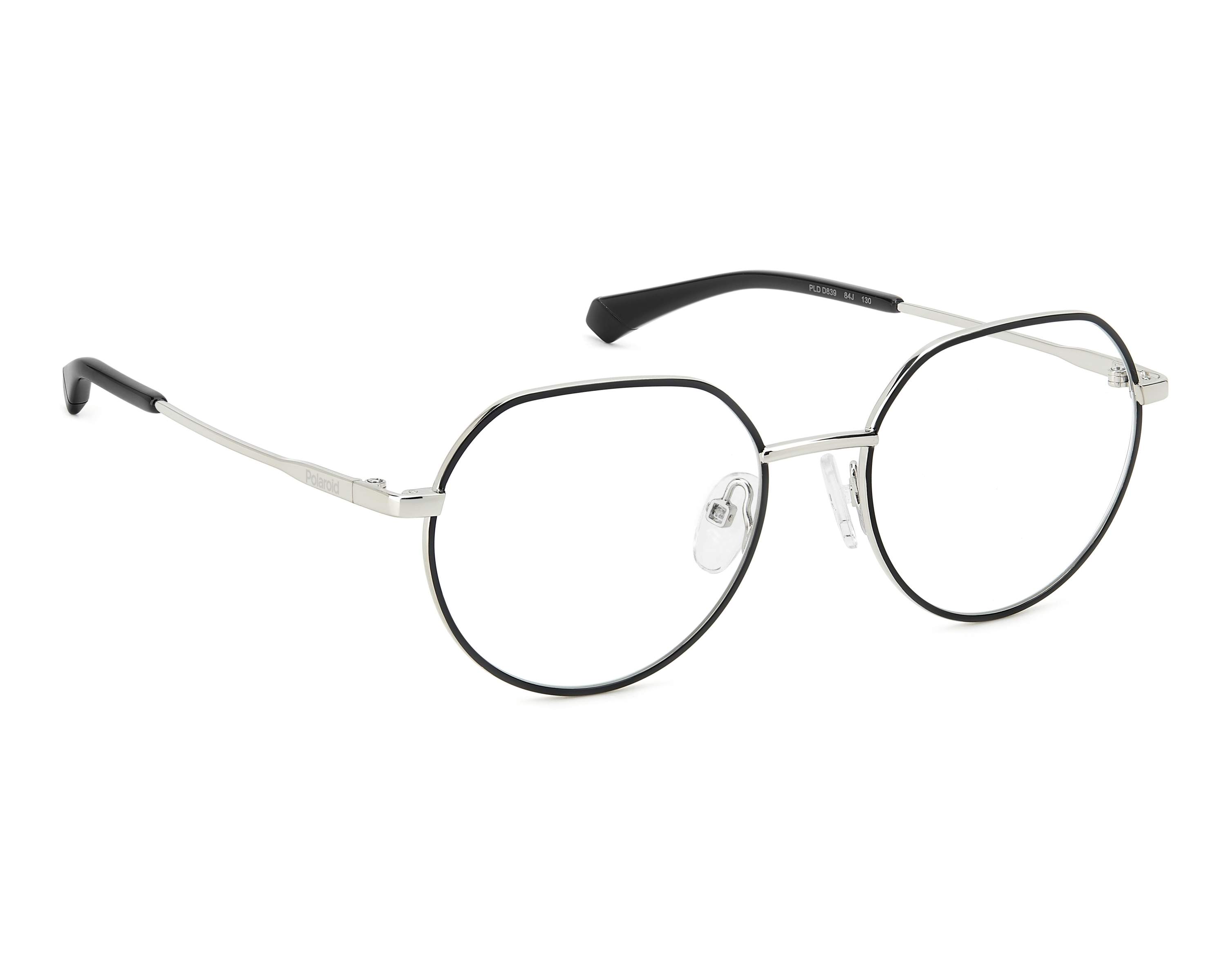 Polaroid PLD-D839 84J 49-17 palladium-silber schwarz 360-Grad-Ansicht 2