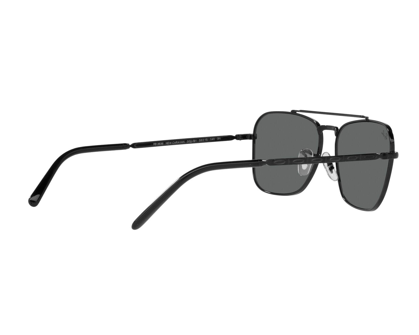 Ray-Ban RB3636 002/B1 58-15 Black  360-Grad-Ansicht 10