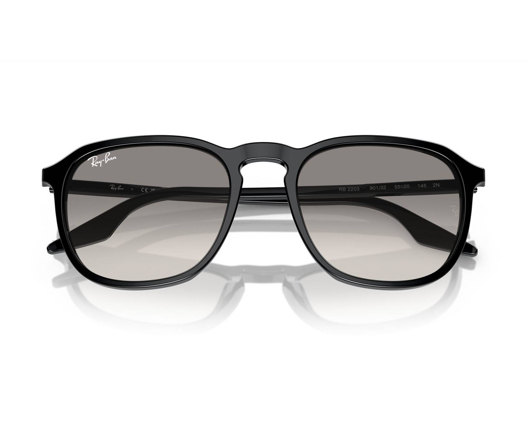 Ray-Ban RB2203 901/32 55-20 schwarz  360-Grad-Ansicht 5